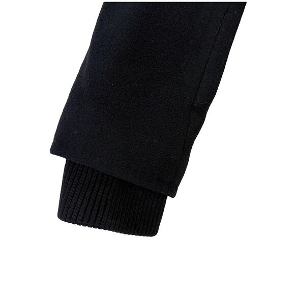 Banana Republic Italian Melton Wool Stadium Coat Black Structured | READ | XS - Picture 5 of 11